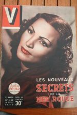 1950 Vintage V Magazine Pin-Up Jean David Leila Fouad