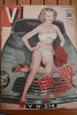 1950 Vintage V Magazine Pin-Up J David Giselle Francois