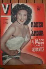 1950 Vintage V Magazine Pin-Up Jean David Lysiane Rey