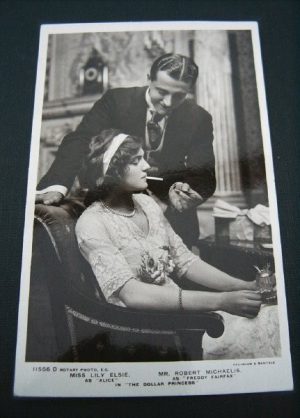 Vintage Postcard Lily Elsie Robert Michaelis