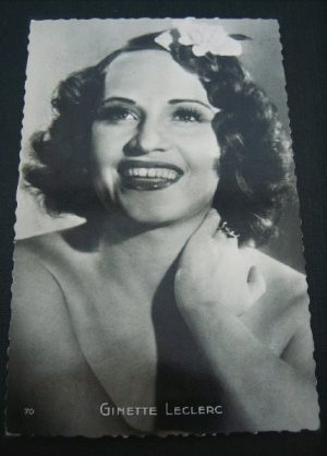 Vintage Postcard Ginette Leclerc