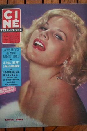 Magazine 1966 Carroll Baker Laurence Olivier Rossana Podesta Ava Gardner