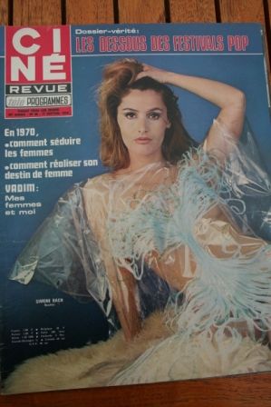 Magazine 1970 Simone Bach Johnny Hallyday Mia Farrow Francy Fair Darry Cowl